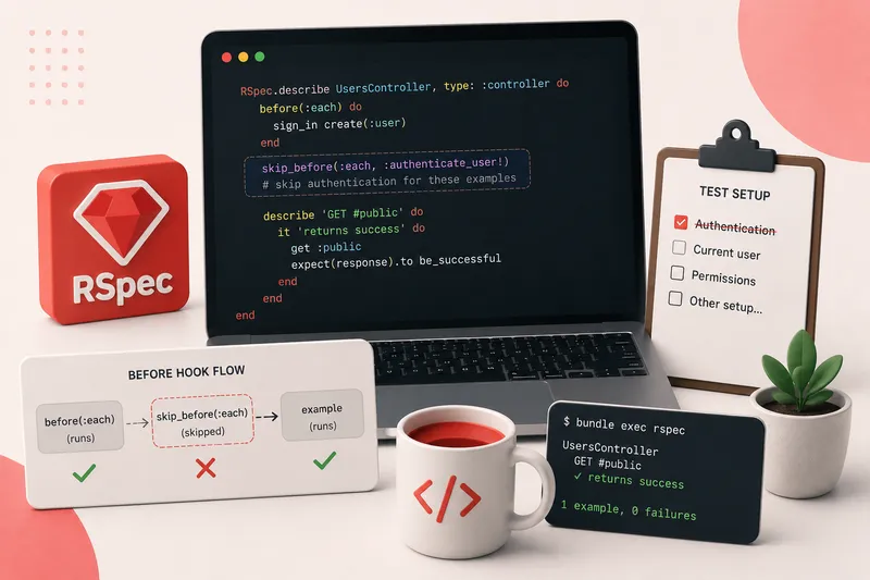 Using the skip_before Method in RSpec